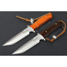 Ebony and Rosewood Outdoor Hunting Knife Camping Self Defense Fixed Blade Knife with Sheath UD406618